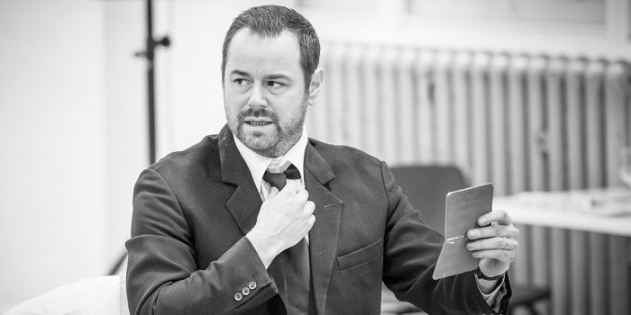 Danny Dyer in rehearsals for Pinter Seven (Photo: Marc Brenner)