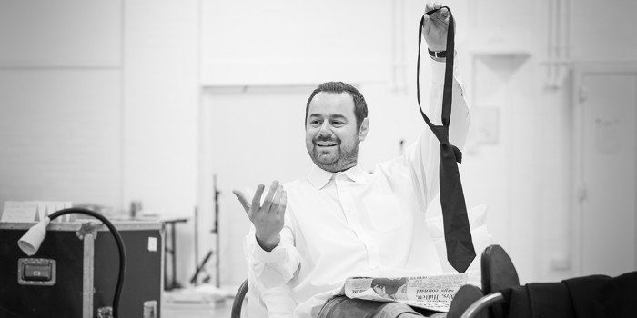 Danny Dyer in rehearsals for Pinter Seven (Photo: Marc Brenner)