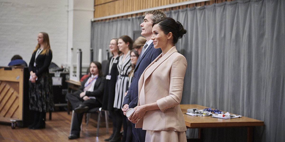 Duchess of Sussex makes first official visit to the National Theatre