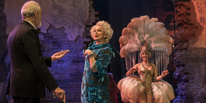 Gary Raymond (Dimitri Weismann) Geraldine Fitzgerald (Solange) and Sarah Marie Maxwell (Young Solange) National Theatre (c) Johan Persson