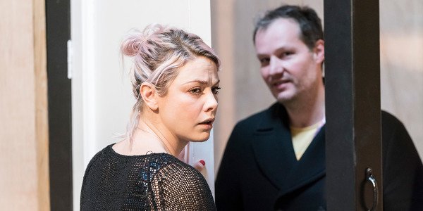 Lauren O'Neil and Neil Haigh in The Twilight Zone rehearsals (Photo: Johan Persson)