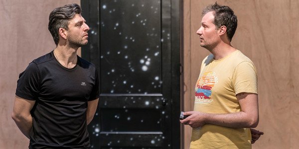 Nicholas Karimi and Neil Haigh in The Twilight Zone rehearsals (Photo: Johan Persson)