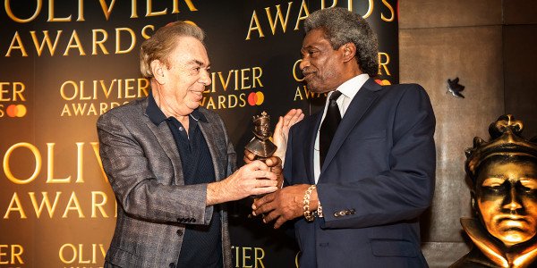 Andrew Lloyd Webber and Linford Hudson at the Olivier Awards 2019 with Mastercard nominees celebration (Photo: Pamela Raith)