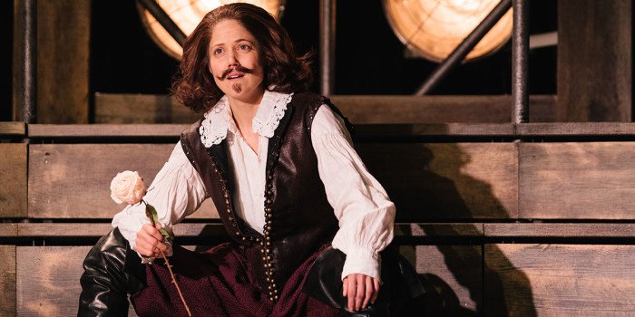 Charity Wakefield (William Shakespeare) in Emilia at the Vaudeville Theatre. Photo credit Helen Murray.