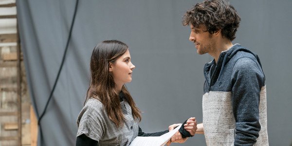 Jenna Coleman and Colin Morgan in rehearsal for All My Sons at The Old Vic (Photo: Johan Persson)