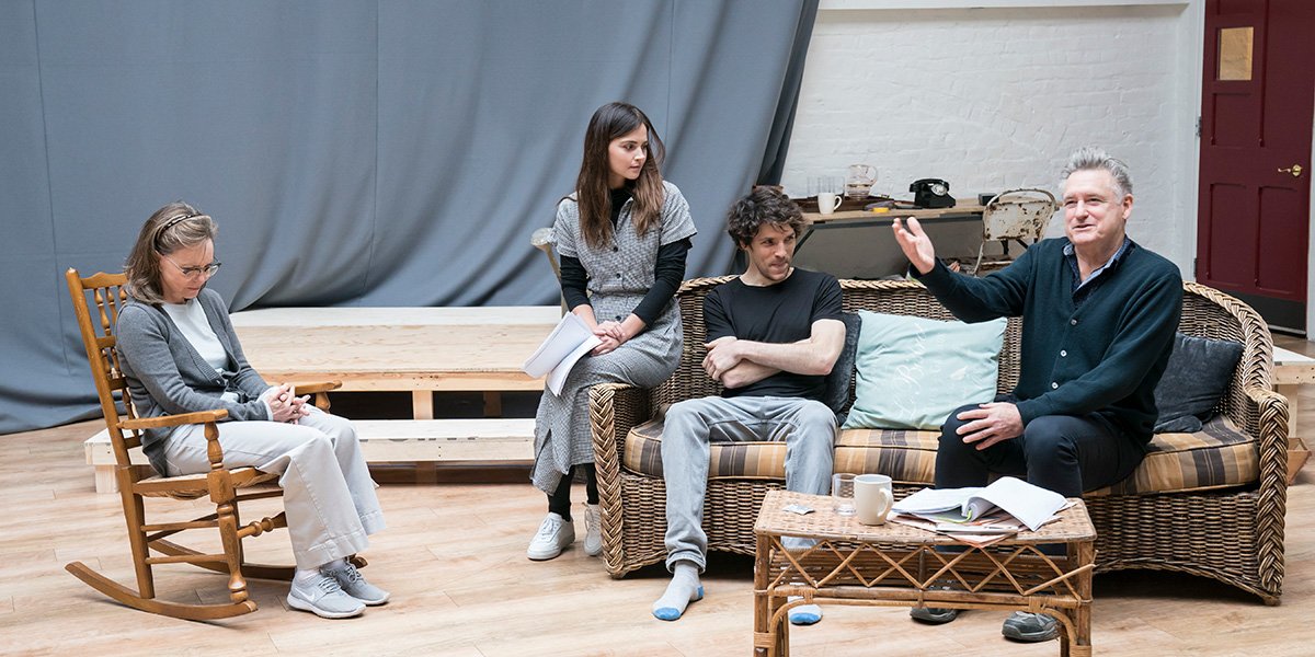 In rehearsal: Sally Field, Bill Pullman, Jenna Coleman, Colin Morgan & All My Sons cast