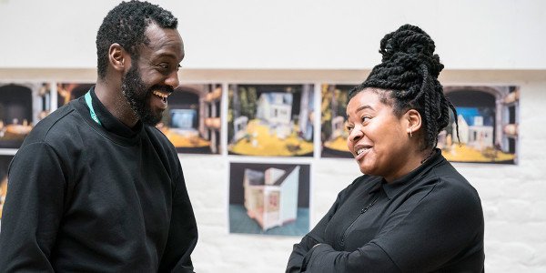 Sule Rimi and Kayla Meikle in rehearsal for All My Sons at The Old Vic (Photo: Johan Persson)
