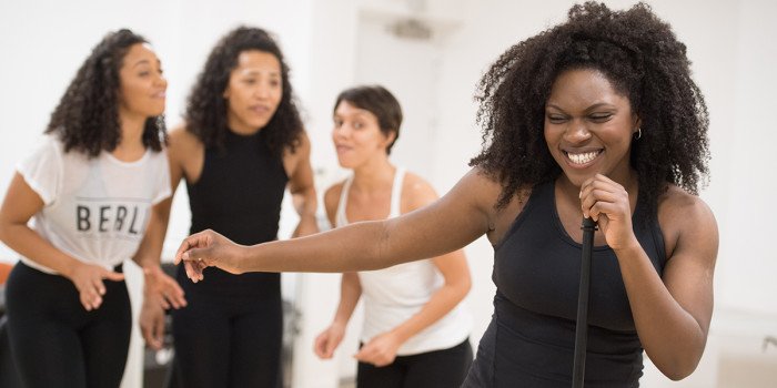 l-r Chloe Chambers, Joelle Dyson, Jayme-Lee Zanoncelli (Ikettes) and Nkeki Obi-Melekwe (Tina Turner). Photo Credit Craig Sugden