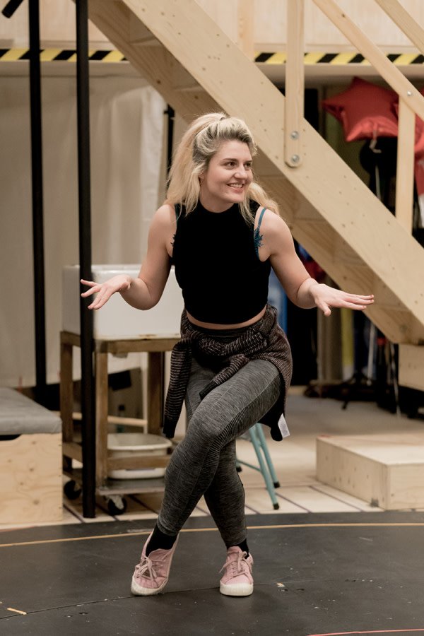 Lizzy Connolly Nickle in rehearsals for Sweet Charity at the Donmar Warehouse directed by Josie Rourke and choreographed by Wayne McGregor. Photo by Manuel Harlan 073 mnidfk