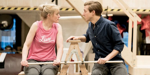 Anne Marie Duff Charity Hope Valentine and Arthur Darvill Oscar Lindquist in rehearsals for Sweet Charity at the Donmar Warehouse. Photo by Manuel Harlan 187 zb1at6