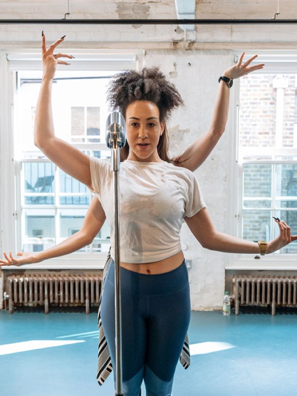 Danielle Steers Carmen in rehearsals for Sweet Charity at the Donmar Warehouse directed by Josie Rourke and choreographed by Wayne McGregor. Photo by Manuel Harlan 157 vvqwgq
