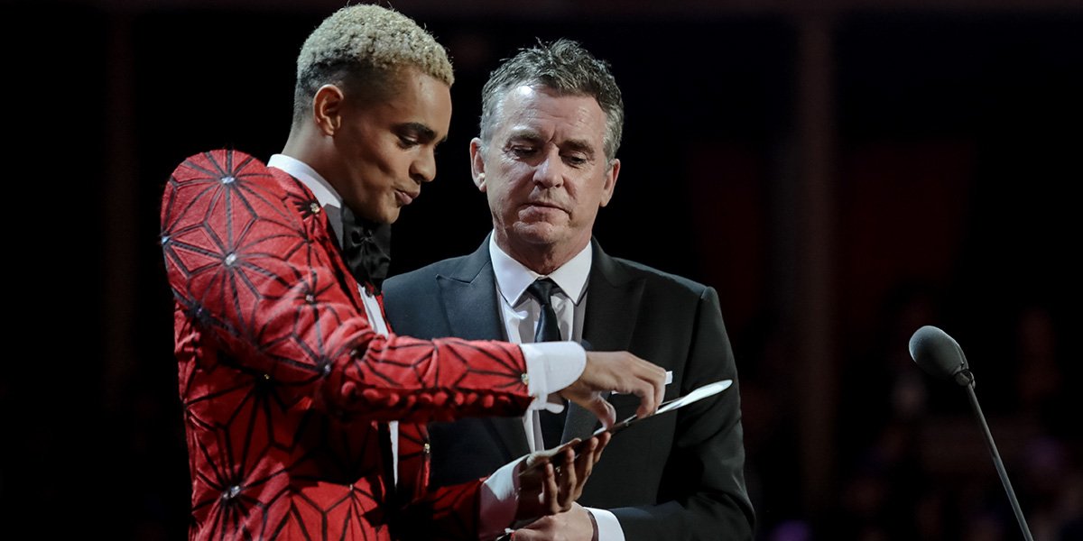 Layton Williams and Shane Richie present Best Actress in a Musical