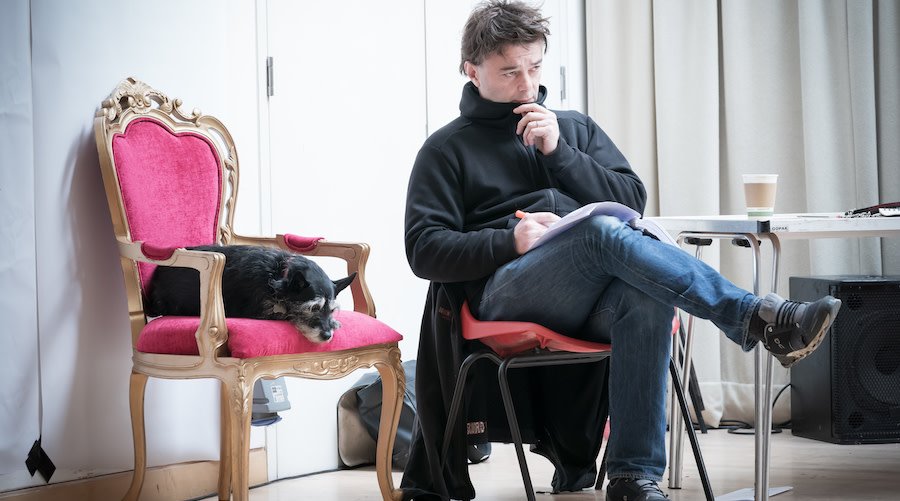 Edward Hall Director and Dennis in rehearsals for Jude at Hampstead Theatre. Photo credit Marc Brenner.