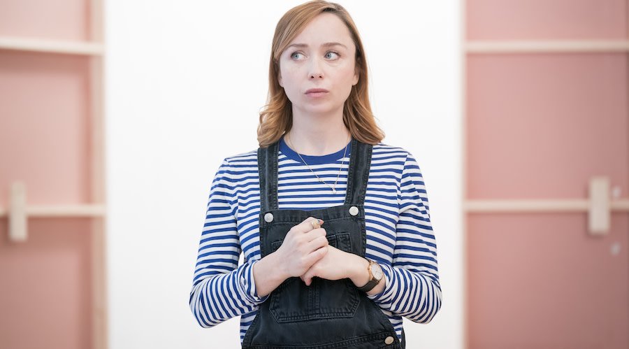 Emily Taaffe Sally in rehearsals for Jude at Hampstead Theatre. Photo credit Marc Brenner.