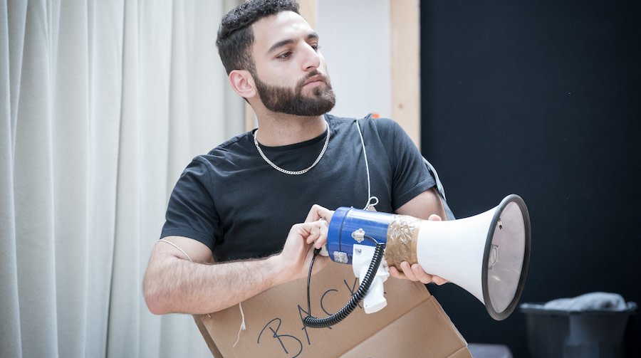 Merch Husey Mark Bob in rehearsals for Jude at Hampstead Theatre. Photo credit Marc Brenner.