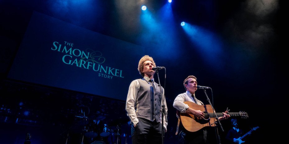 The Simon and Garfunkel Story Adam Dickinson as Paul Simon and Kingsley Judd as Art Gurfunkel. Photo by Hamish Gill