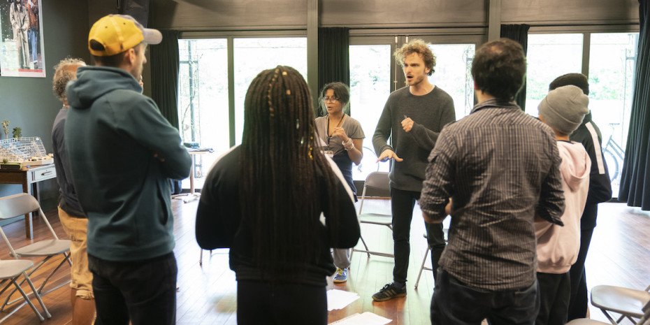 David Ridley (Musical Director) in rehearsals for Our Town at RPOAT. Photo Johan Persson.