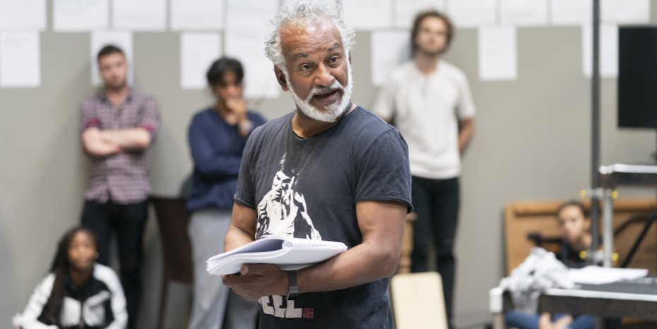 Jim Findley (Joe Stoddard) in rehearsals for Our Town at RPOAT. Photo Johan Persson.