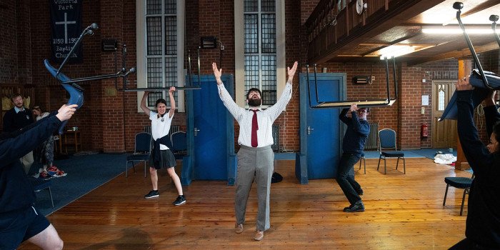 Rehearsals for Education, Education, Education (Photo: James Bullimore)