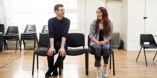 David Hunter and Lucie Jones in Waitress rehearsals (Photo: Helen Maybanks)