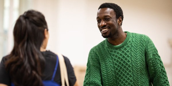Ioanna Kimbrook and Zephryn Taitte in Bitter Wheat rehearsals (Photo: Helen Maybanks)