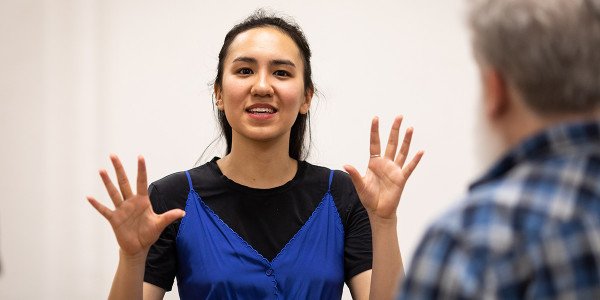 Ioanna Kimbrook in Bitter Wheat rehearsals (Photo: Helen Maybanks)