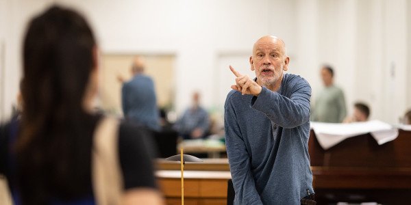 John Malkovich in Bitter Wheat rehearsals (Photo: Helen Maybanks)