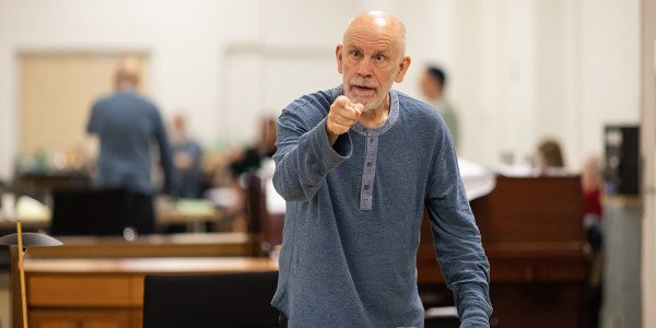 John Malkovich in Bitter Wheat rehearsals (Photo: Helen Maybanks)