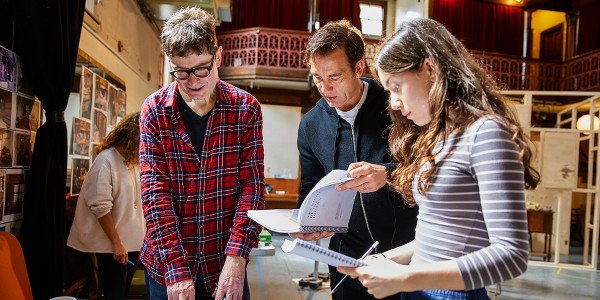 James Macdonald, Clive Owen and Emma Canning in rehearsal for The Night Of The Iguana (Photo: Brinkhoff/Moegenburg)
