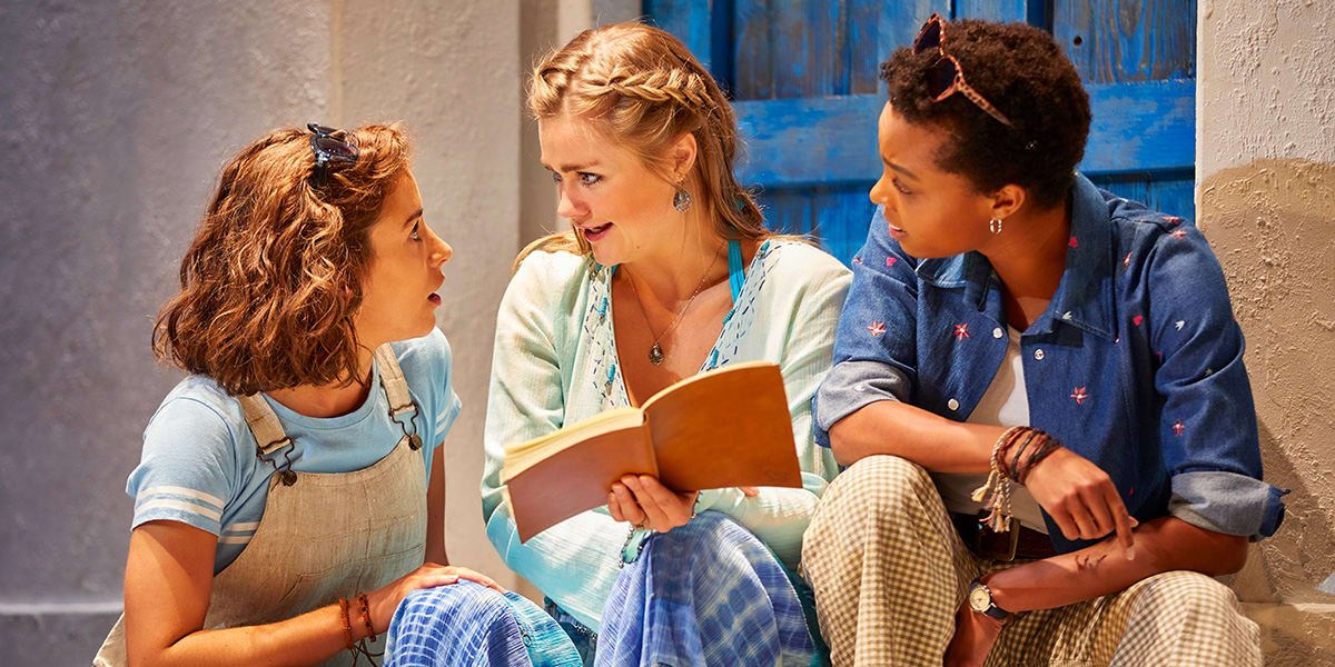 Sophie Matthew as Lisa, Lucy May Barker as Sophie & Melissa Nettleford as Ali in MAMMA MIA_ Credit Brinkhoff & Mögenburg