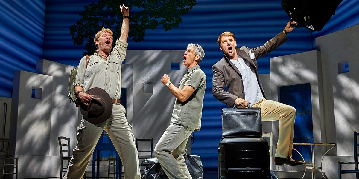 Stephen Beckett as Bill Austin, Richard Trinder as Sam Carmichael & Neil Moors as Harry Bright in MAMMA MIA_ Credit Brinkhoff & Mögenburg