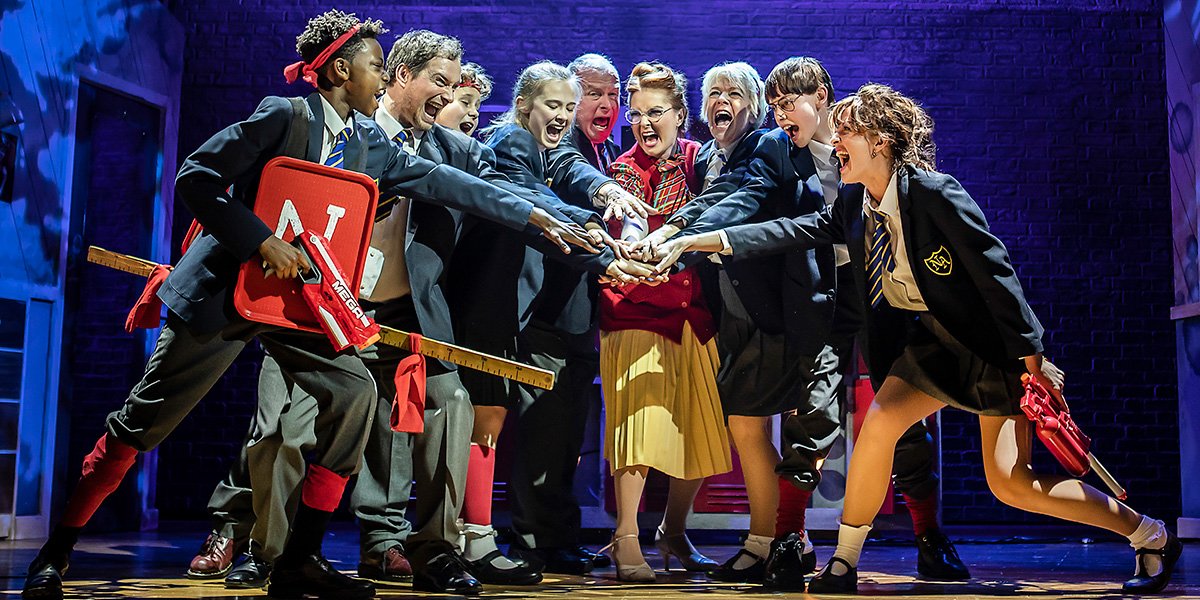 The cast of The Secret Diary Of Adrian Mole - The Musical (Photo: Pamela Raith)