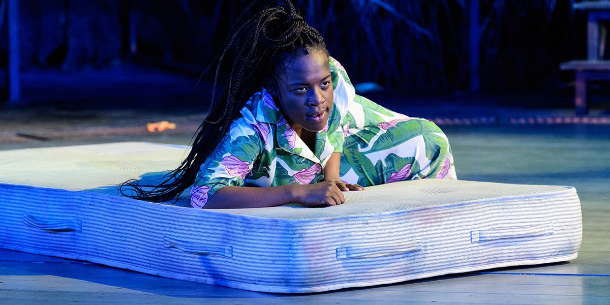 Gabrielle Brooks as Hermia in A Midsummer Night's Dream at the Open Air Theatre. Photo Jane Hobson