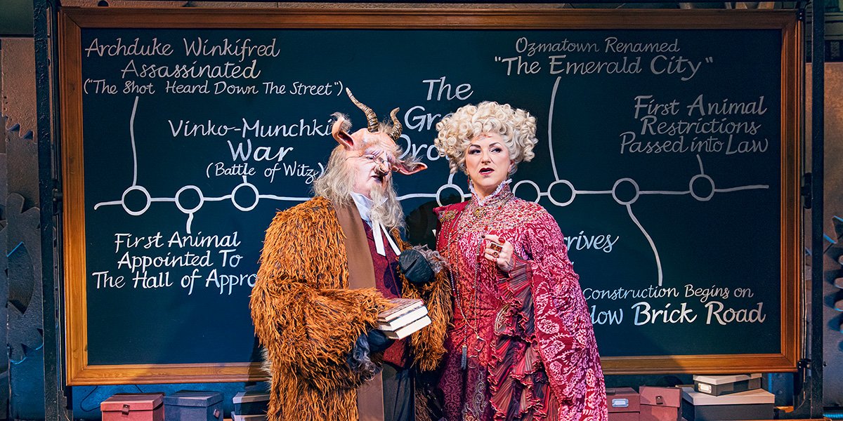 Simeon Truby Dillamond and Kim Ismay Morrible Photo By Matt Crockett 7245 RT obt6wc