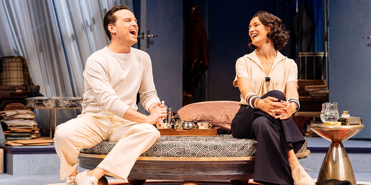 Andrew Scott and Indira Varma in Present Laughter (Photo: Manuel Harlan)