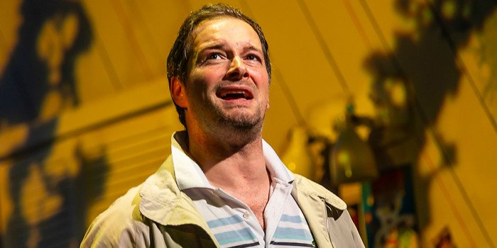 Andrew Langtree as George in Adrian Mole the Musical credit Pamela Raith lbduhk