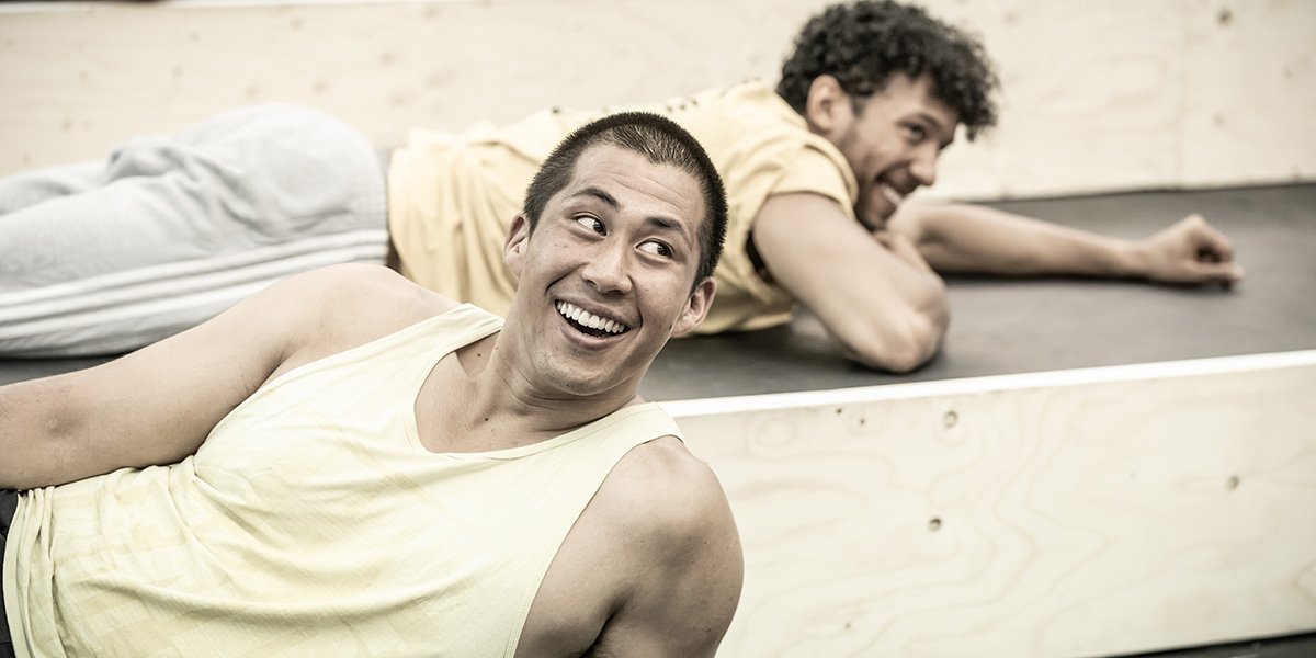 Chris Fung Ensemble and Travis Kerry Ensemble in rehearsals for Evita at Regent s Park Open Air Theatre. Photo Marc Brenner ztv8tn