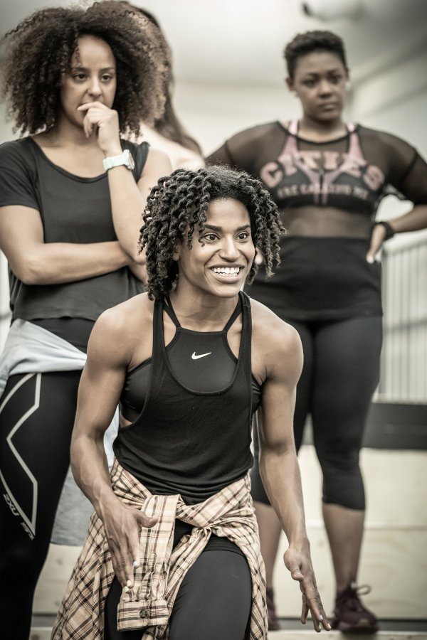 Hannah Fairclough Ensemble Mireia Mambo Ensemble and Bree Smith Ensemble in rehearsals for Evita at Regent s Park Open Air Theatre. Photo Marc Brenner lqhtrj