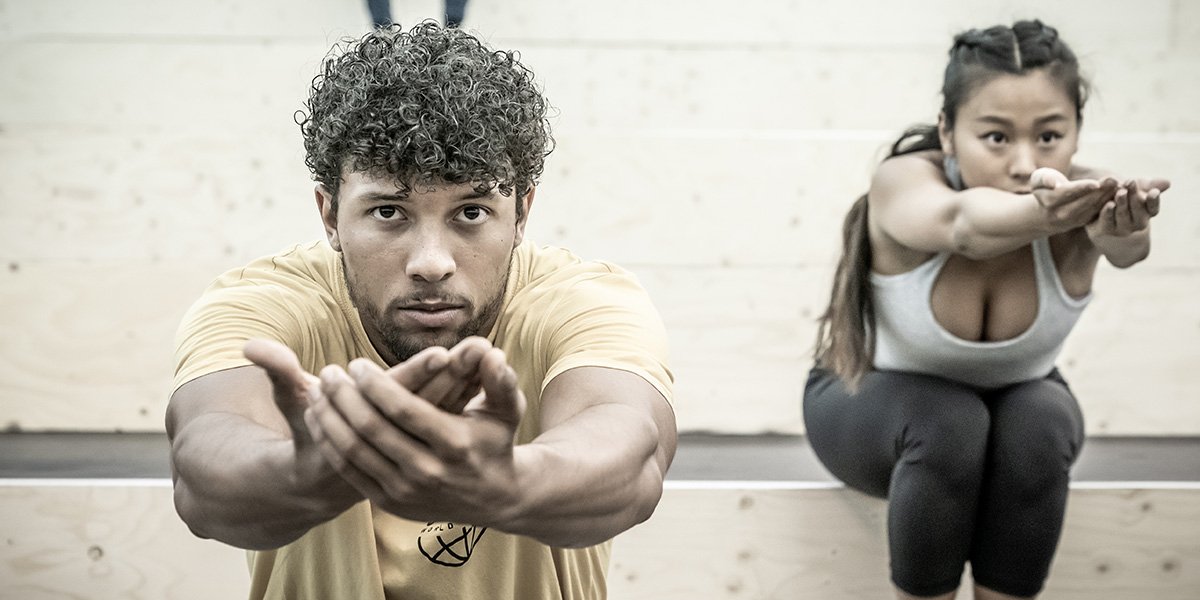 Travis Kerry Ensemble and Jessica Lee Ensemble in rehearsals for Evita at Regent s Park Open Air Theatre. Photo Marc Brenner uf3dcc
