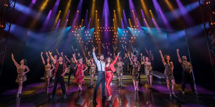 George Ioannides 'Emilio Estefan' and Christie Prades 'Gloria Estefan and Company. Photo Johan Persson