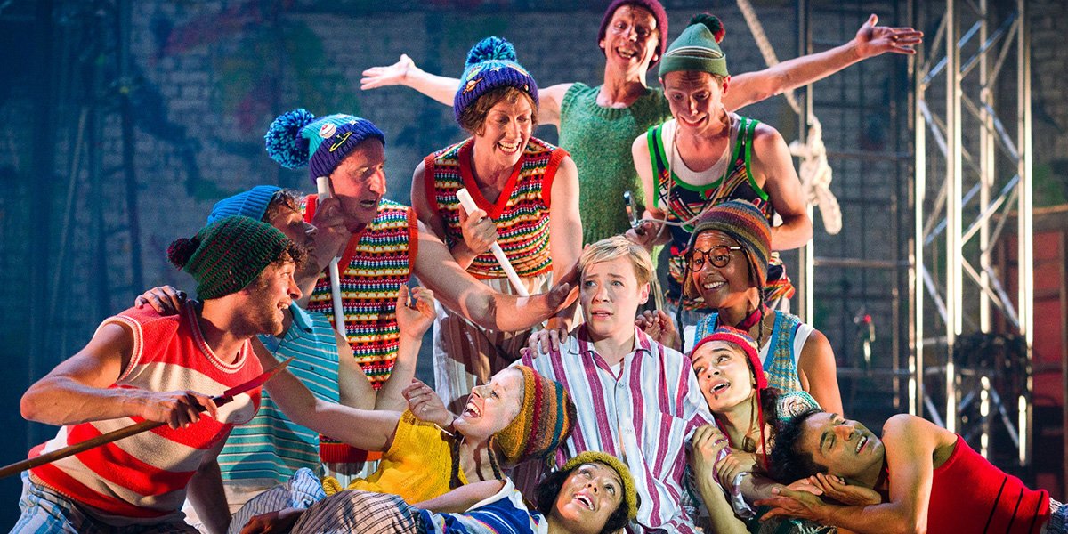 Daisy Maywood Wendy Darling and the cast of Peter Pan credit Steve Tanner ws2yna