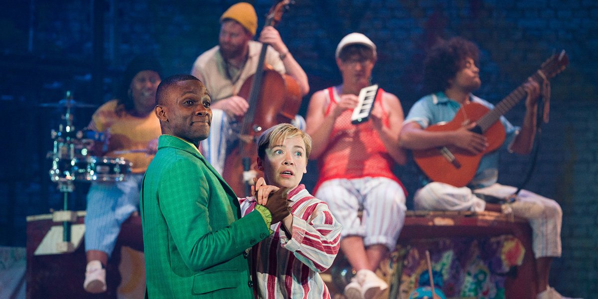 John Pfumojena Peter Pan and Daisy Maywood Wendy Darling Peter Pan credit Steve Tanner d5jvju