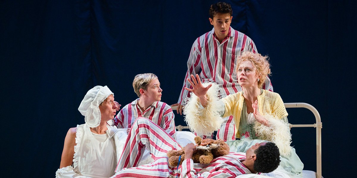 Mark Kane Daisy Maywood Alistair Toovey Kelly Price and Ammar Duffus Peter Pan credit Steve Tanner rvguse