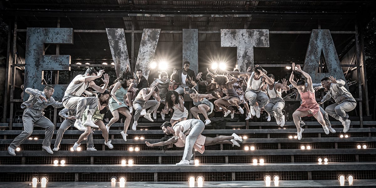 Samantha Pauly as Eva Per%C3%B3n and Company. Photo Marc Brenner 2 carl9b