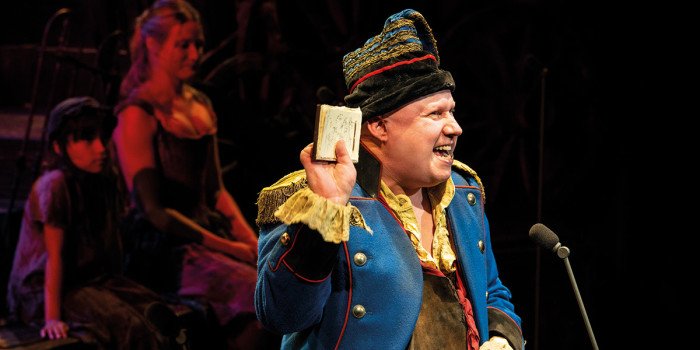 Matt Lucas as Thénardier - Photograph Michael Le Poer Trench