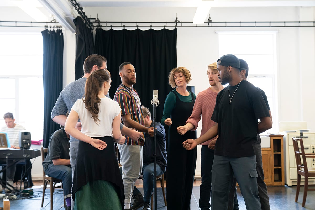 The Company in rehearsals for The Girl From the North Country. Photo by Johan Persson