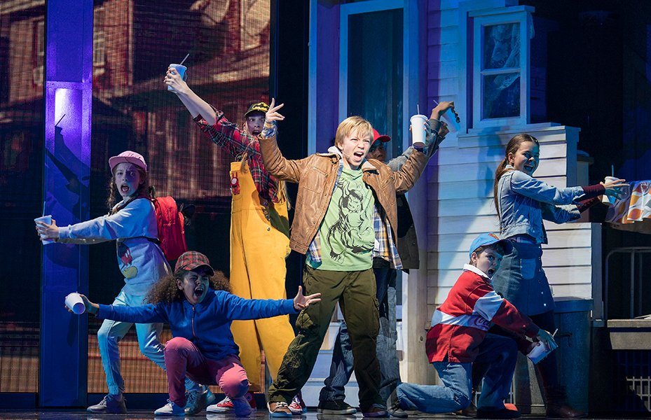 Austen Phelan as Billy, Jay McGuiness as Josh Baskin. Photo by Alastair Muir 