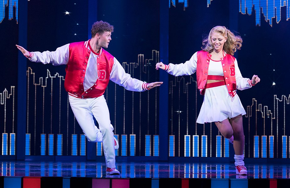 Jay McGuiness as Josh Baskin, Kimberley Walsh as Susan Lawrence. Photo by Alastair Muir