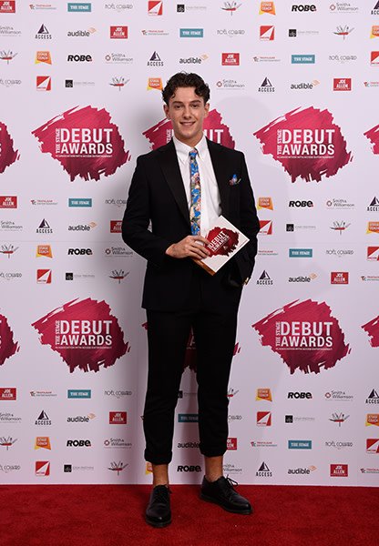 Jac Yarrow at The Stage Debut Awards. Photo by Alex Brenner