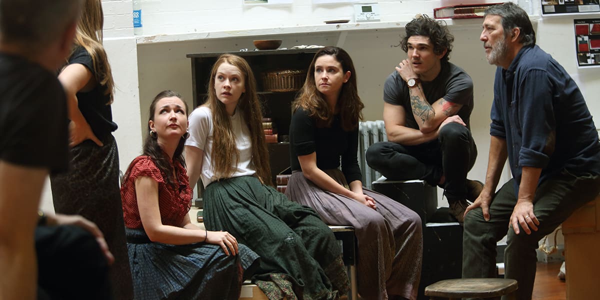 Amy Molloy, Liádan Dunlea, Judith Roddy, Fra Free & Ciarán Hinds. Photo by Catherine Ashmore.